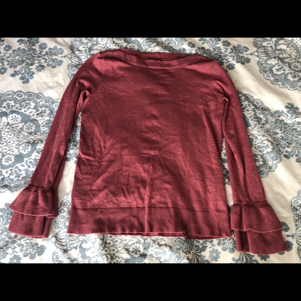Pink sweater bell sleeves